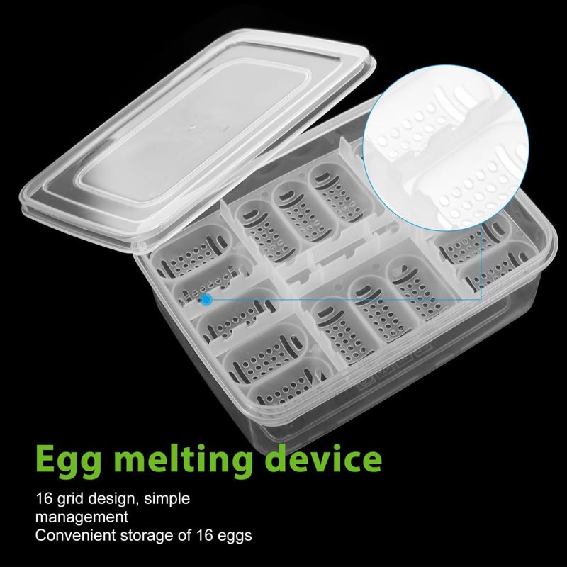 MINAOLULUS 2Pcs 16-Compartment Reptile Egg Incubation Tray Hatchery Box for Snakes Lizards Transparent Plastic Design for Easy Observation and Breeding Management - Image 2